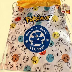 Pokemon build a bear drawstring bag backpack